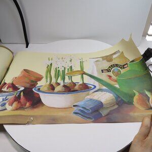 Wallpaper Border GARDENING (has tears from staples) Great for Scrapbooking